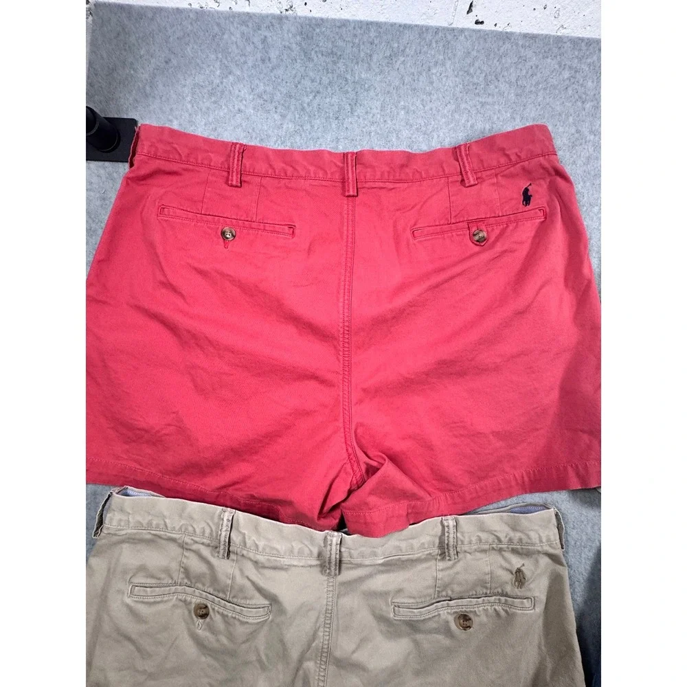 Polo Ralph Lauren Mens Chino Shorts Bundle 4 Pairs Red Blue Tan Khaki Size 40
